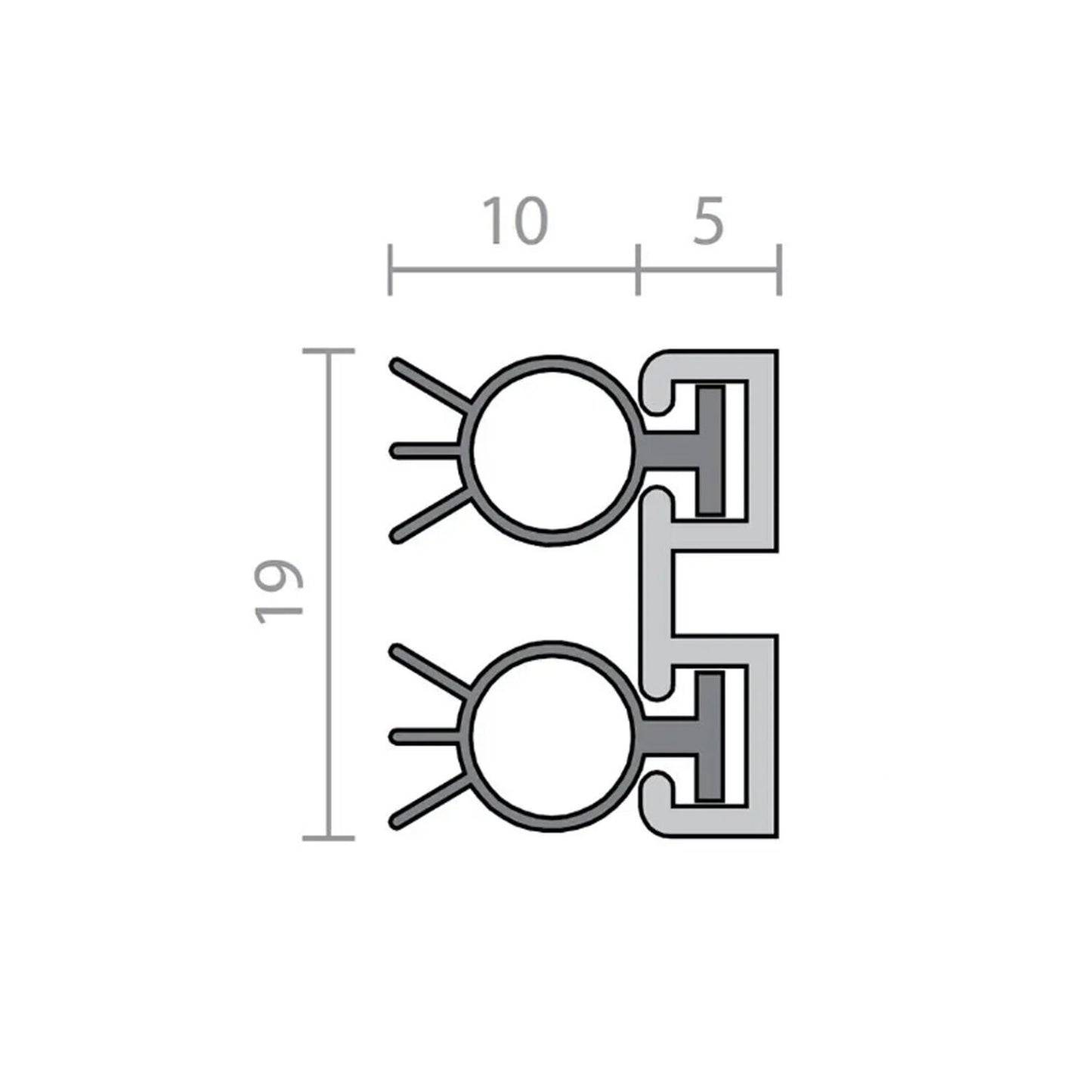 Raven RP44Si Perimeter Smoke Seal Silver Anodised - Available in Various Sizes