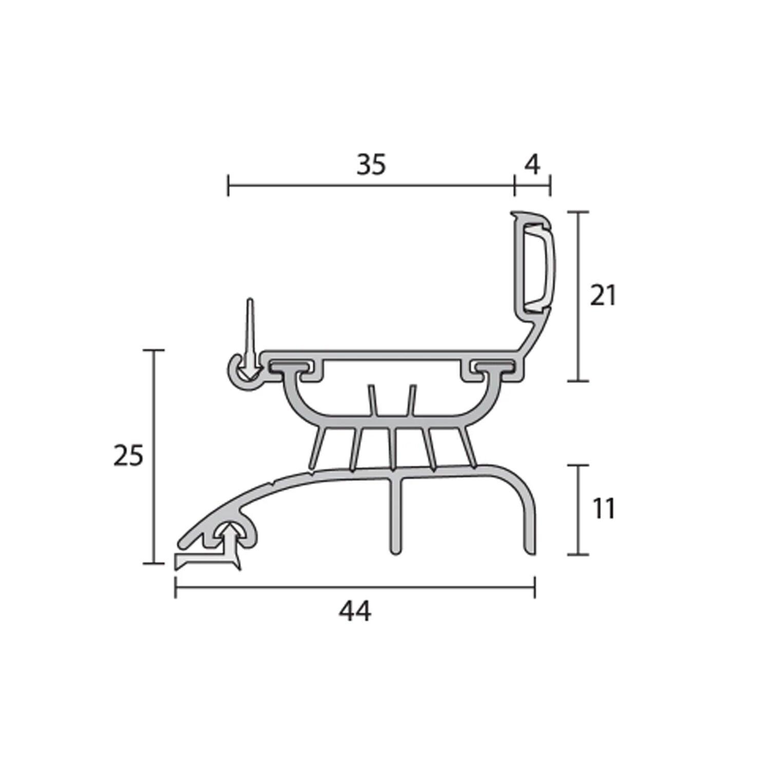 Raven RP4 Storm Proof Door Bottom Seal Silver Anodised - Available in Various Sizes