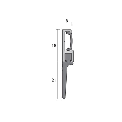 Raven RP51si Door Bottom Sweep Seal 1000mm Bronze Anodised A51SIB1000
