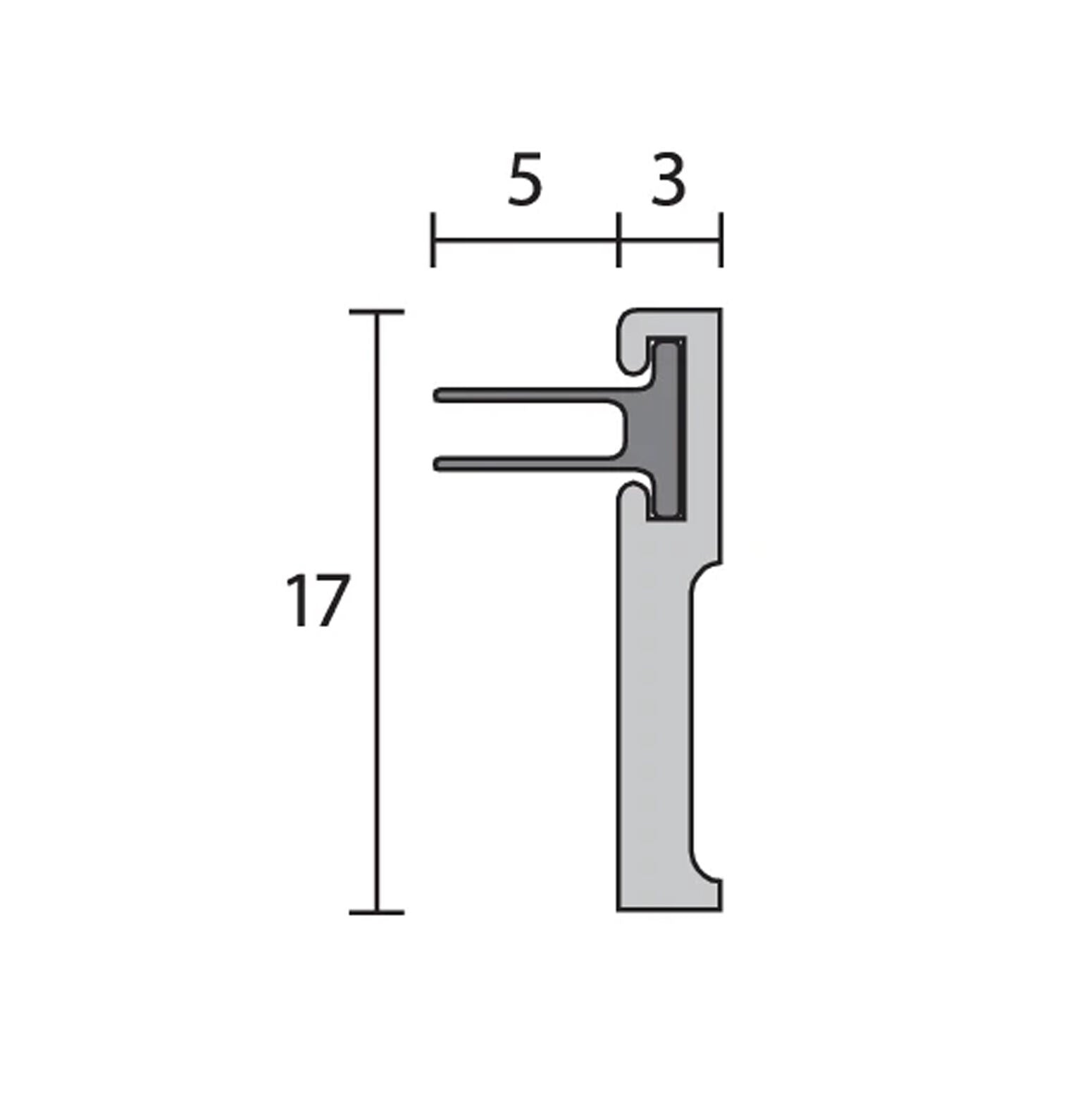 Raven RP71Si Astragal Meeting Stile Seal with Silicon Gasket - Available in Various Sizes