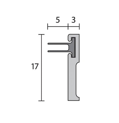 Raven RP71Si Astragal Meeting Stile Seal with Silicon Gasket - Available in Various Sizes