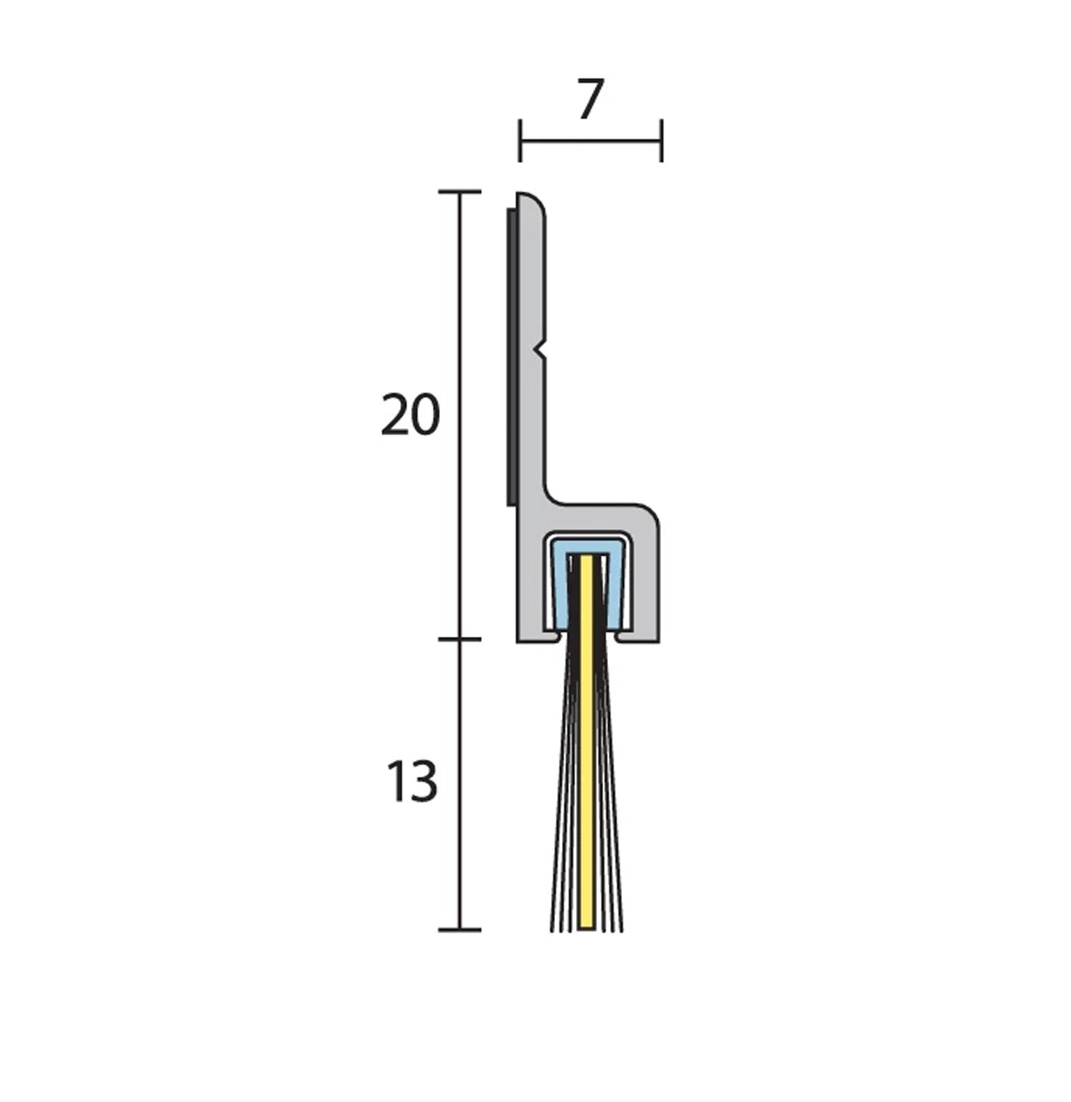 Raven RP74F Nylon Brush Strip Seals  - Available in Various Sizes
