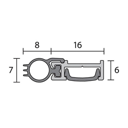 Raven RP78Si Door Perimeter Seal - Available in Various Finishes and Sizes