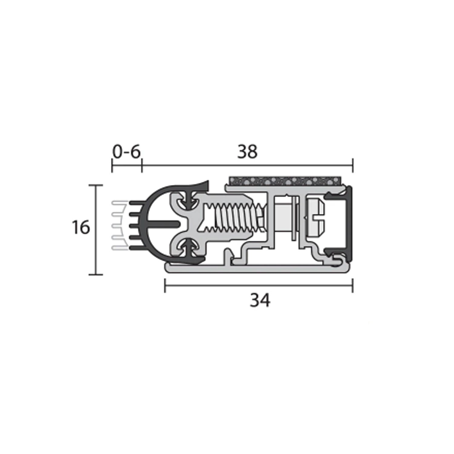 Raven RP87Si Door Frame Perimeter Seal Silicon Gasket Silver Anodised - Available in Various Sizes