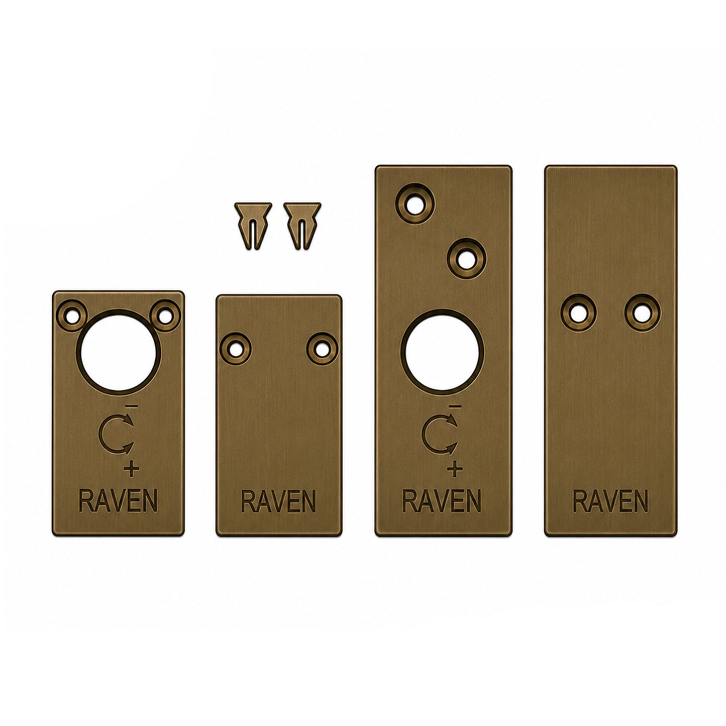 Raven Screw Bag with Square Escutcheon Plate Set Bronze Anodised A8BP1