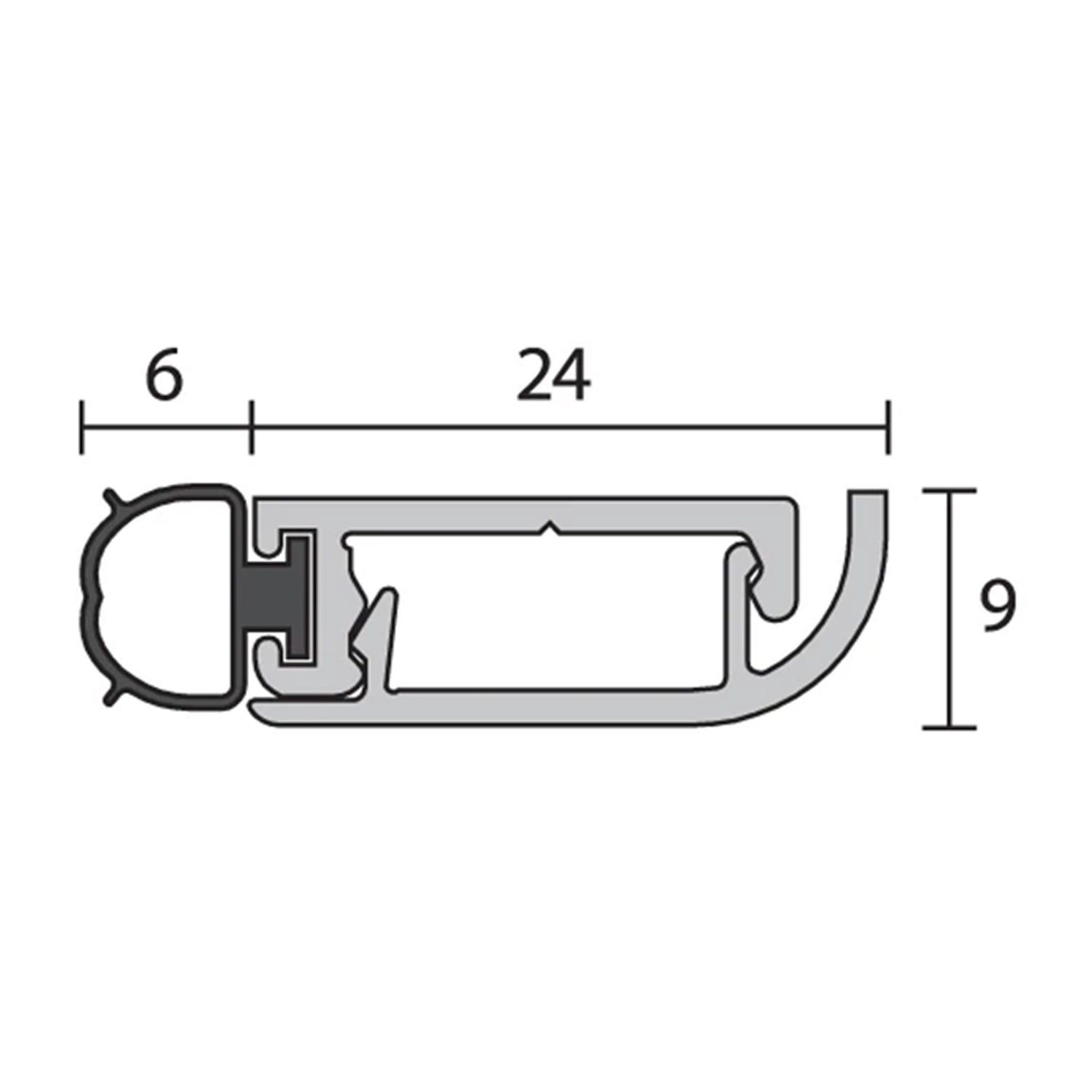 Raven RP93Si Single Door Set 5200mm Clear Anodised A93SICS