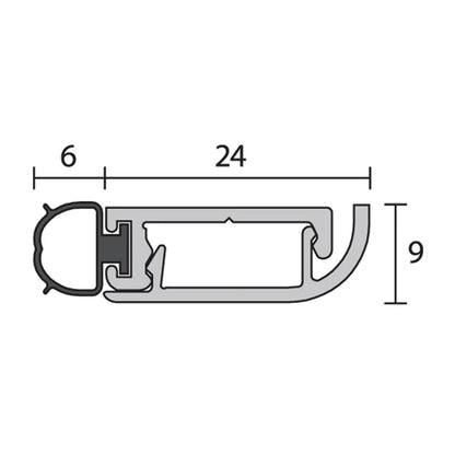 Raven RP93Si Single Door Set 5200mm Clear Anodised A93SICS