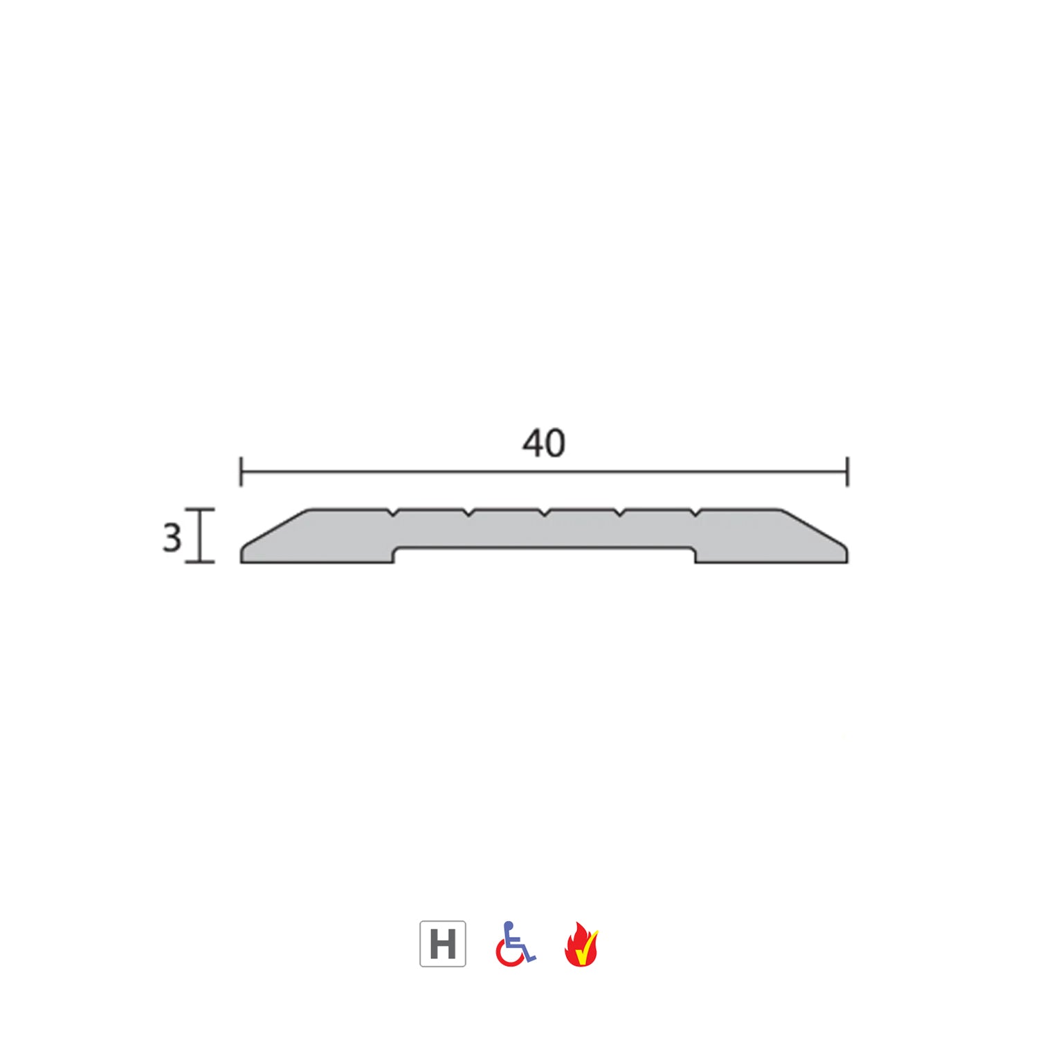 Raven RP95 Threshold Plate Ramp 1000mm Black A95BK1000