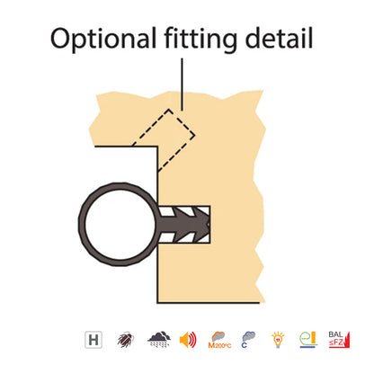 Raven RP520 Meeting Stile Seals - Available in Various Finishes