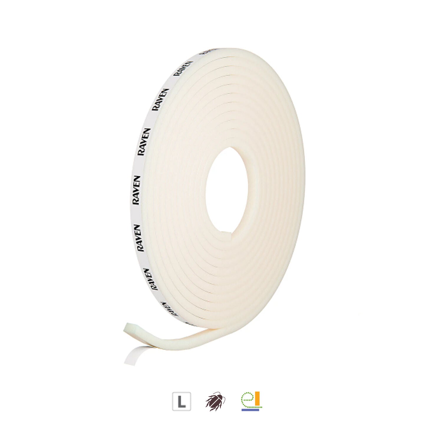 Raven Self Adhesive Seal Around Doors And Windows 5000mm - Available in Grey and White Finish