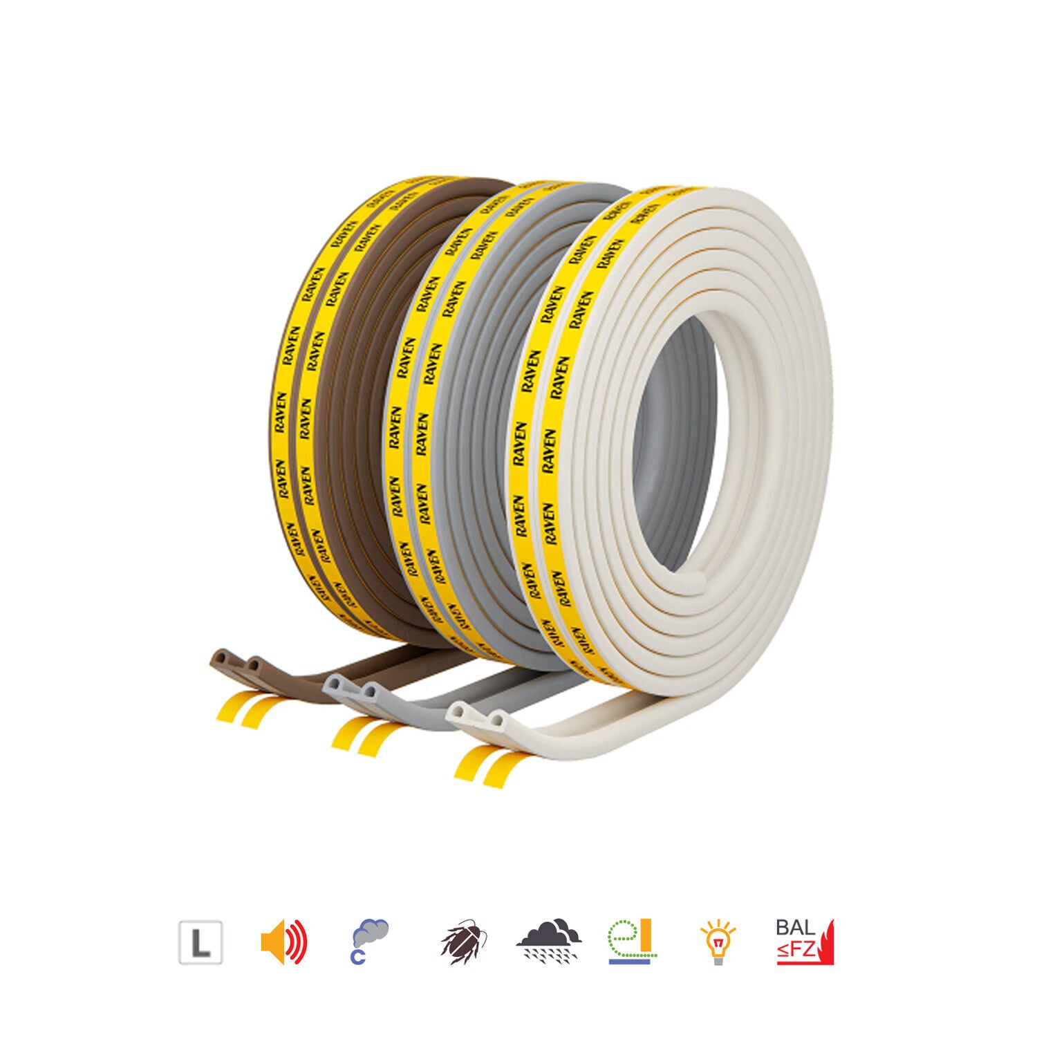 Raven R48 EPDM Door And Window Weather Strip Self Adhesive - Available in Various Finishes and Sizes