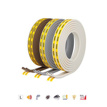 Raven R48 EPDM Door And Window Weather Strip Self Adhesive - Available in Various Finishes and Sizes