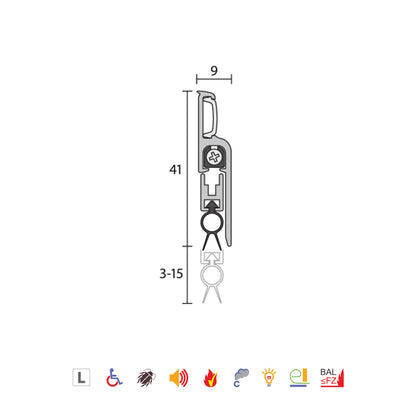 Raven RP60 Automatic Door Bottom Seal 920mm - Available in Various Finishes