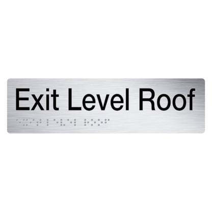 Tim The Sign Man Braille Exit Sign Roof Stainless Steel ELROOF-STAINLESS