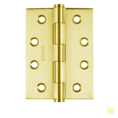 Scope Brass Butt Hinge Fixed Pin 100x76x3mm - Available in Various Finishes