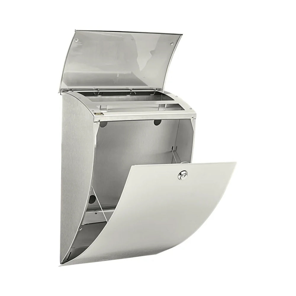 Burg-Wachter Milano Letter Box 488x352x182mm Stainless Steel 3483-ES