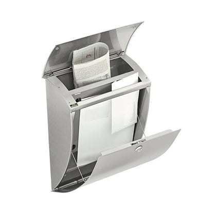 Burg-Wachter Milano Letter Box 488x352x182mm Stainless Steel 3483-ES