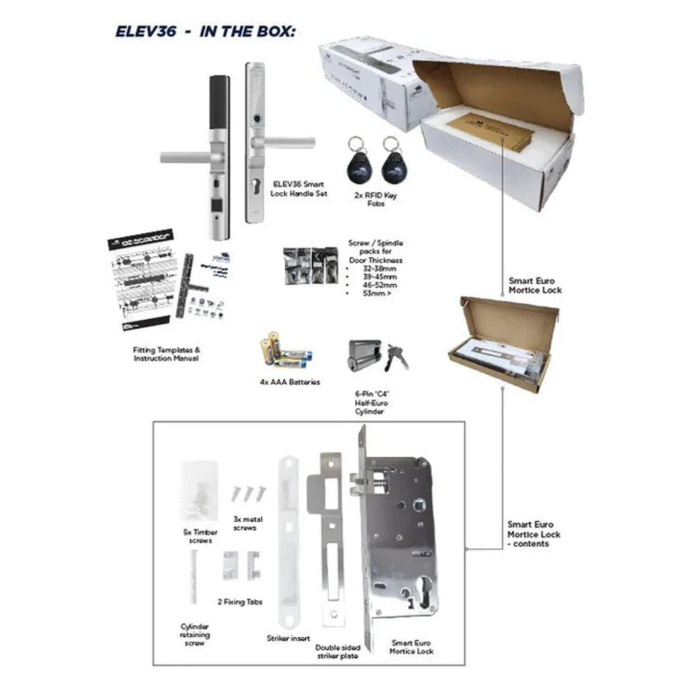 Lockton E-Series Smart Door Lock - Available in Various Finishes and Sizes