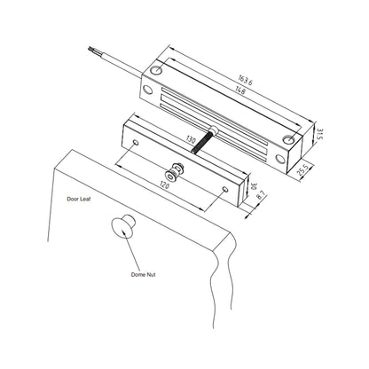LOX Mini Weather Resistant Elelctro Magnetic Gate Lock Stainless Steel EM4500