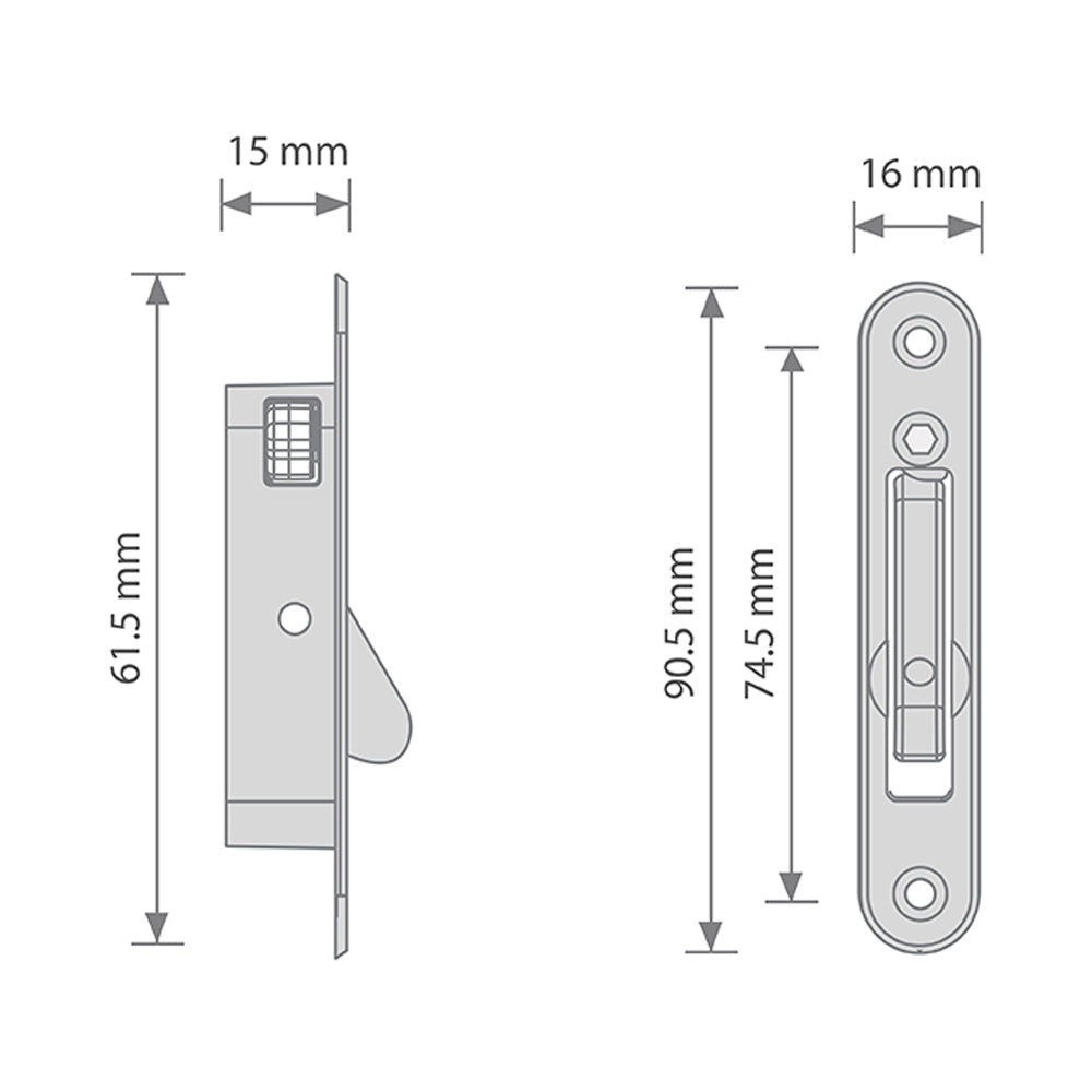 Angel Ventlock Sash Window Lock Face Fix - Available In Various Finishes