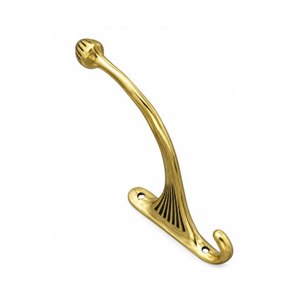 Superior Brass Hat And Coat Hook 120mm Polished Brass 3225