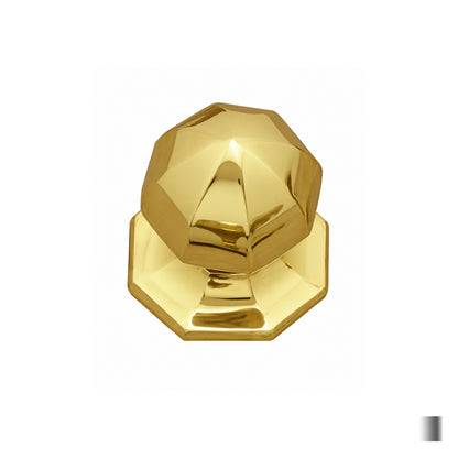 Superior Brass Centre Knob Octagonal 110mm - Available in Various Finishes