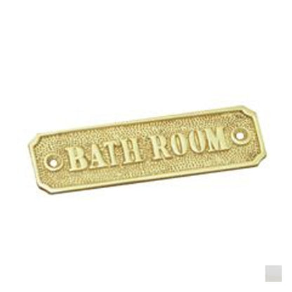 Superior Brass Bathroom Sign - Available in Various Finishes