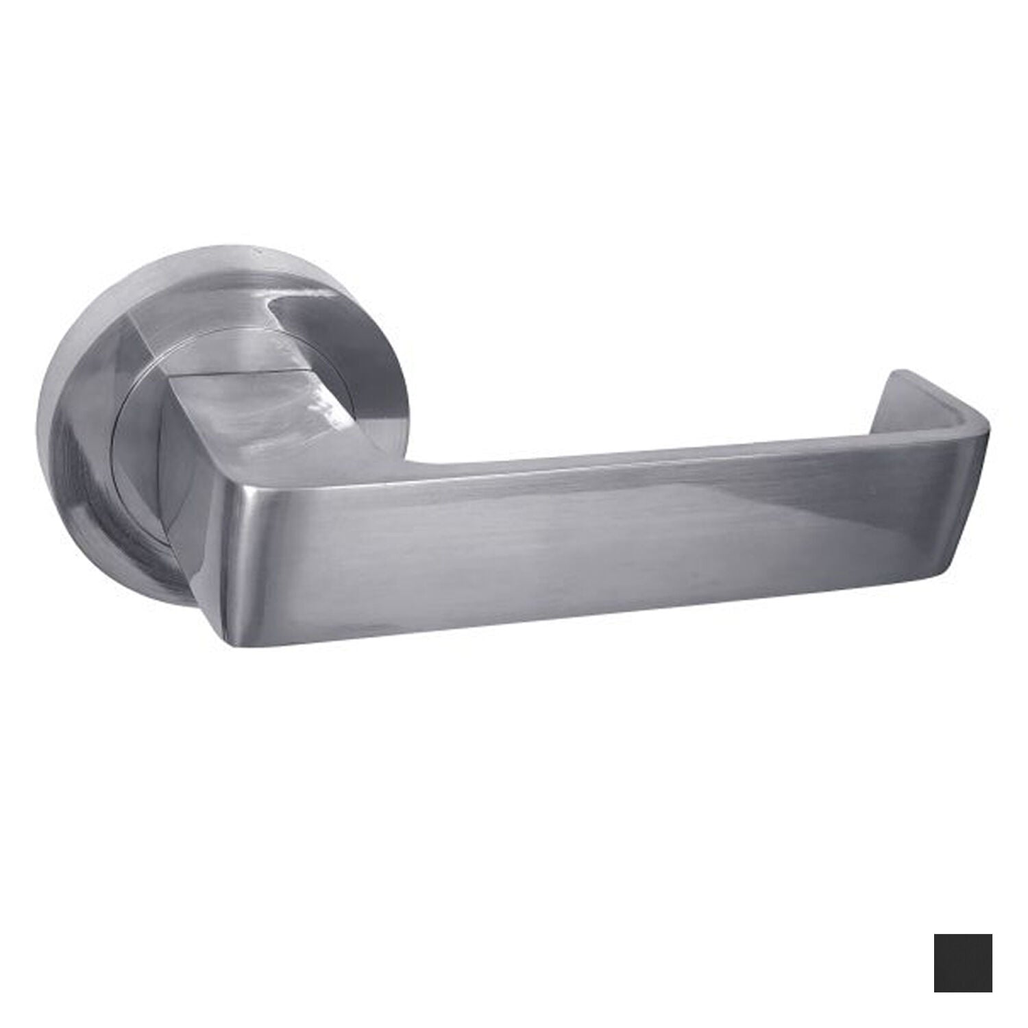 Builders Choice Door Lever on Round Rose Integrated Passage and Privacy Set