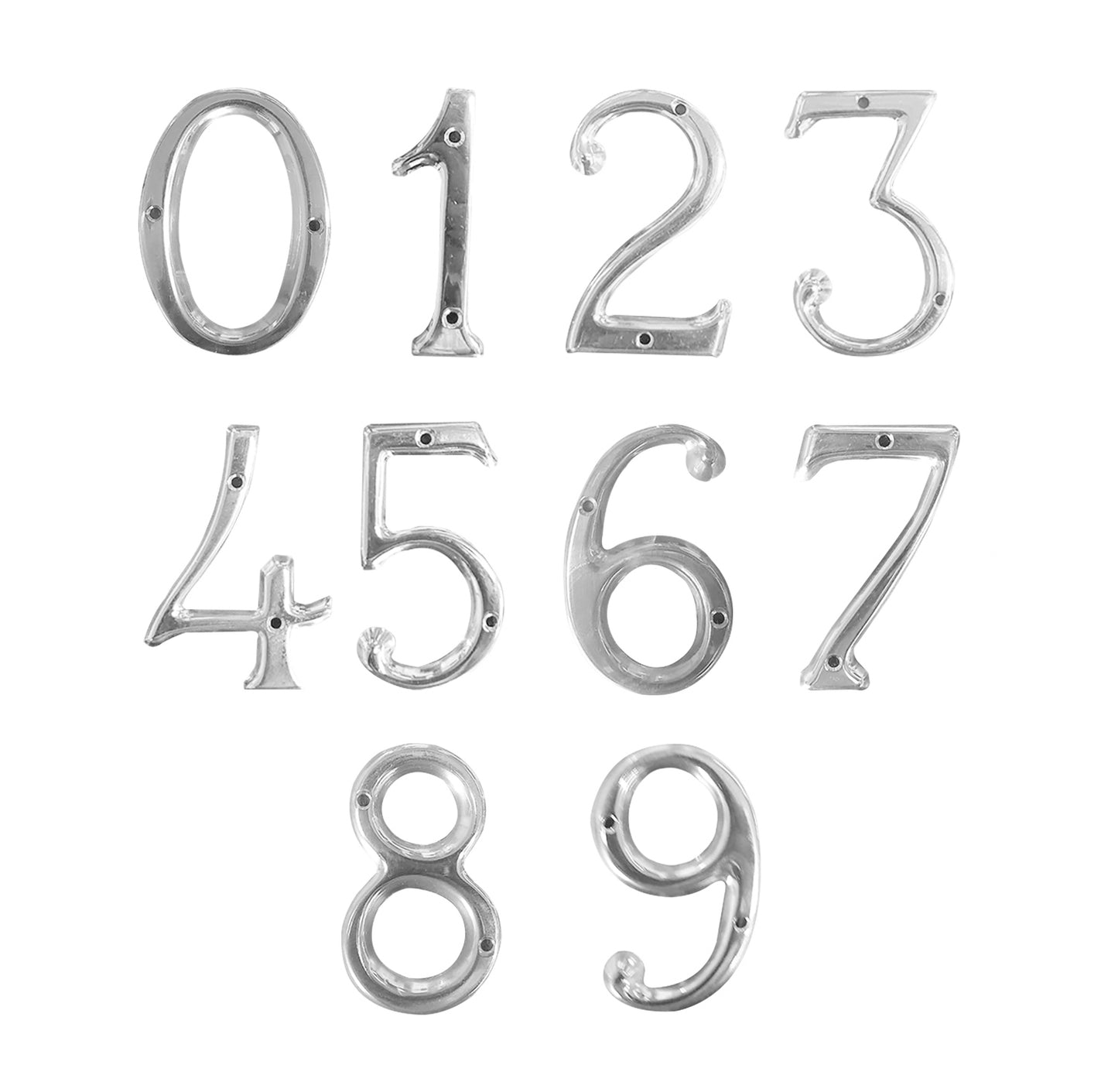 Austyle Classic Numeral Number 0-9 Polished Stainless Steel - Available in Various Sizes