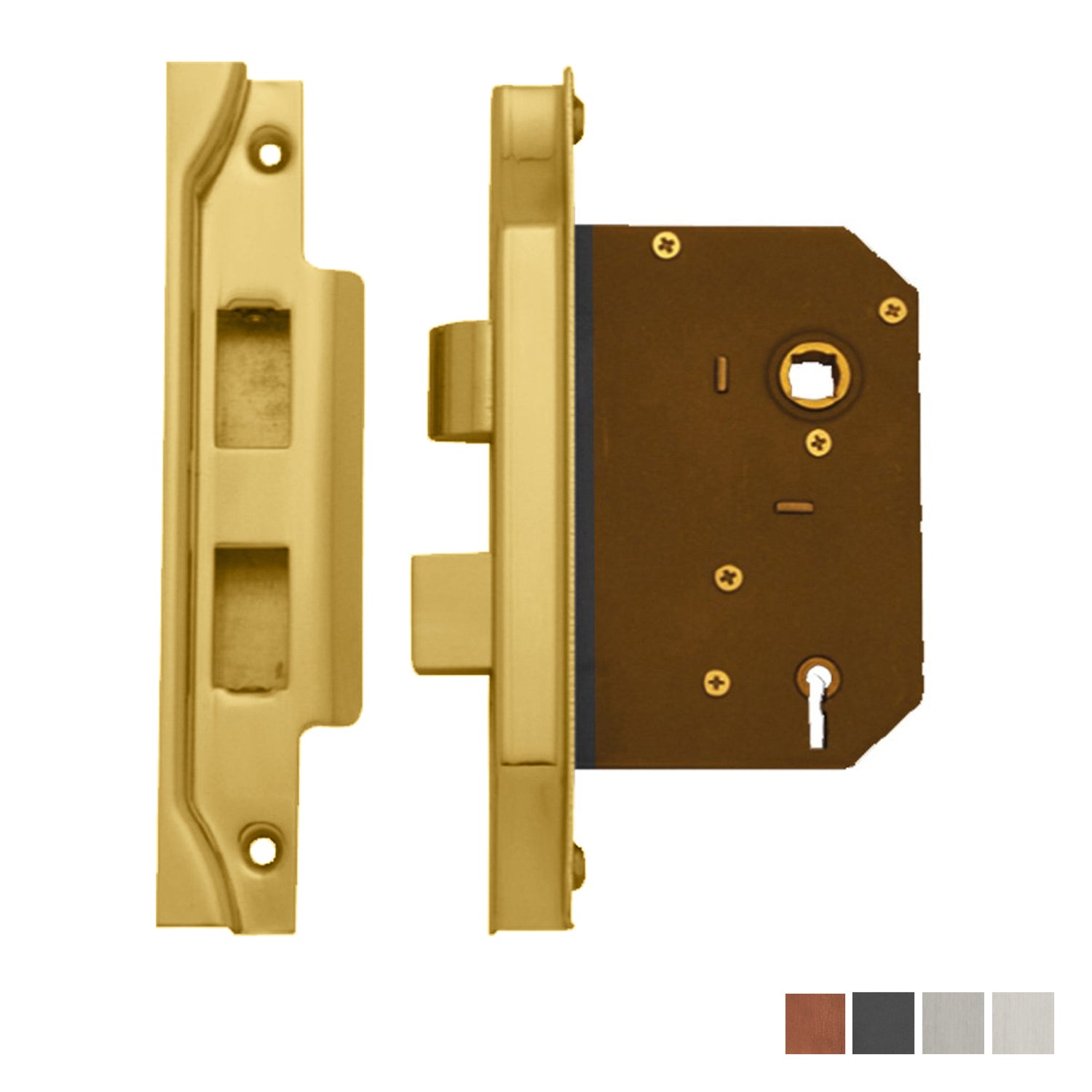 Austyle Rebated Mortice Lock 3 Lever - Available in Various Finishes and Sizes