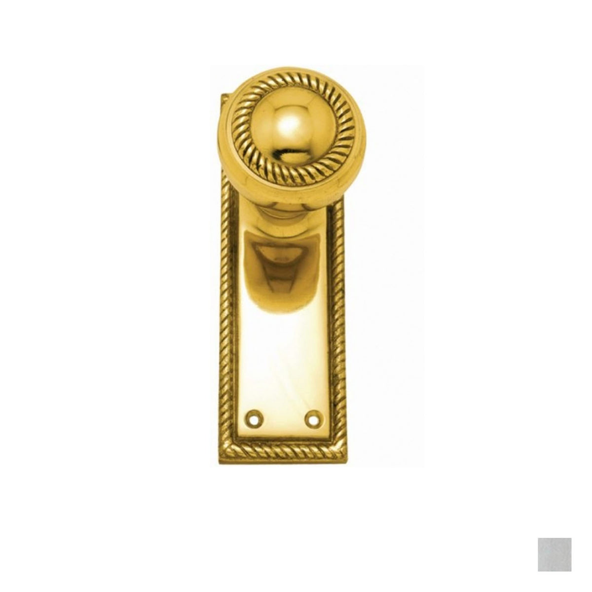 Superior Brass Georgian Door Knob Latch on Plate - Available in Various Finishes