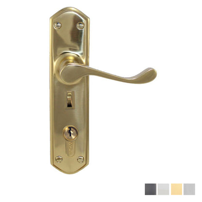 Superior Brass Victorian Design 2 Door Lever Entrance with Privacy - Available in Various Finishes