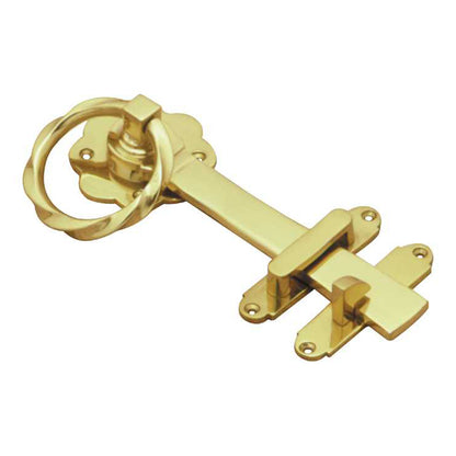 Superior Brass Classic Gate Latch Turn 200mm Polished Brass 4248