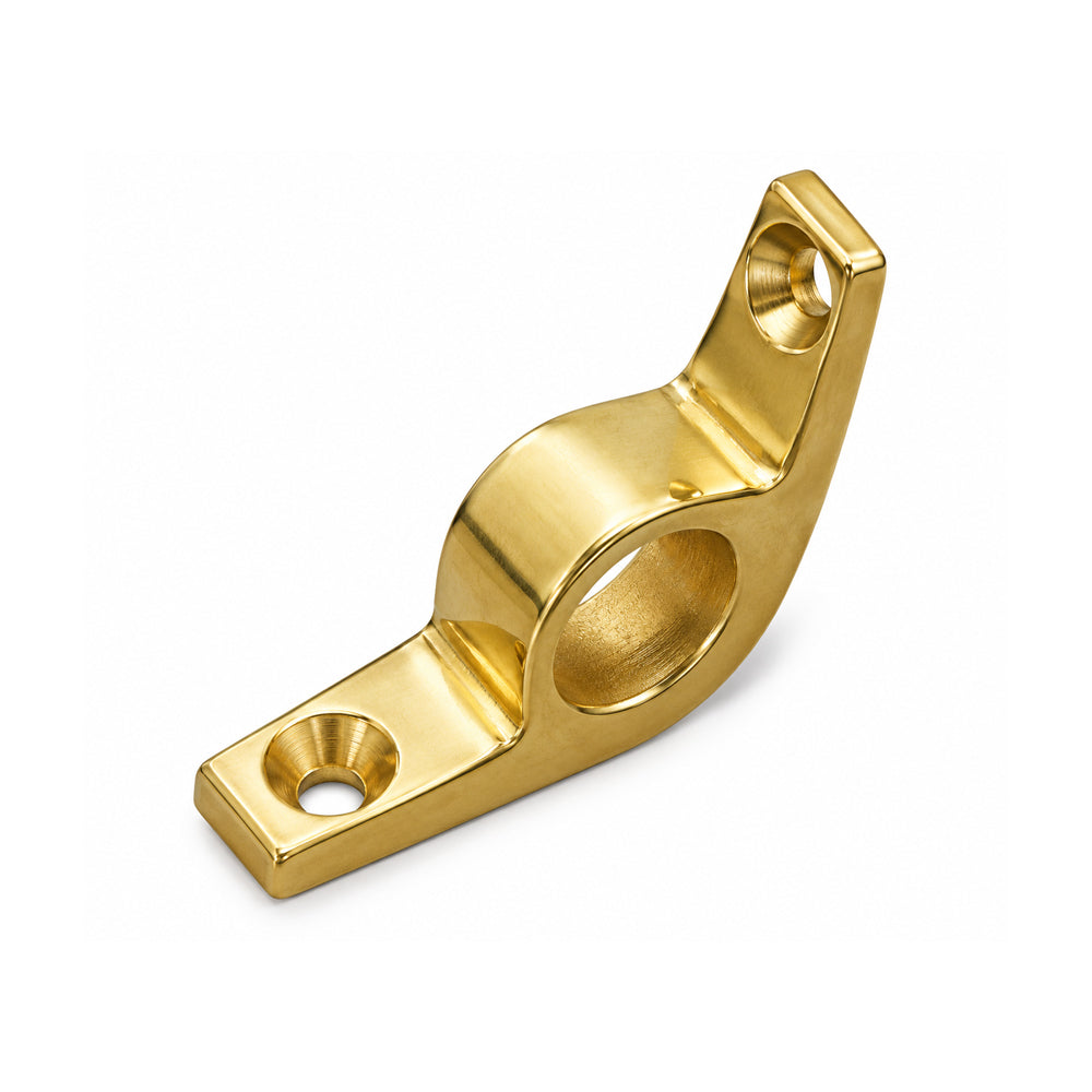 Superior Brass Stair Rod Bracket 8mm Polished Brass 4306