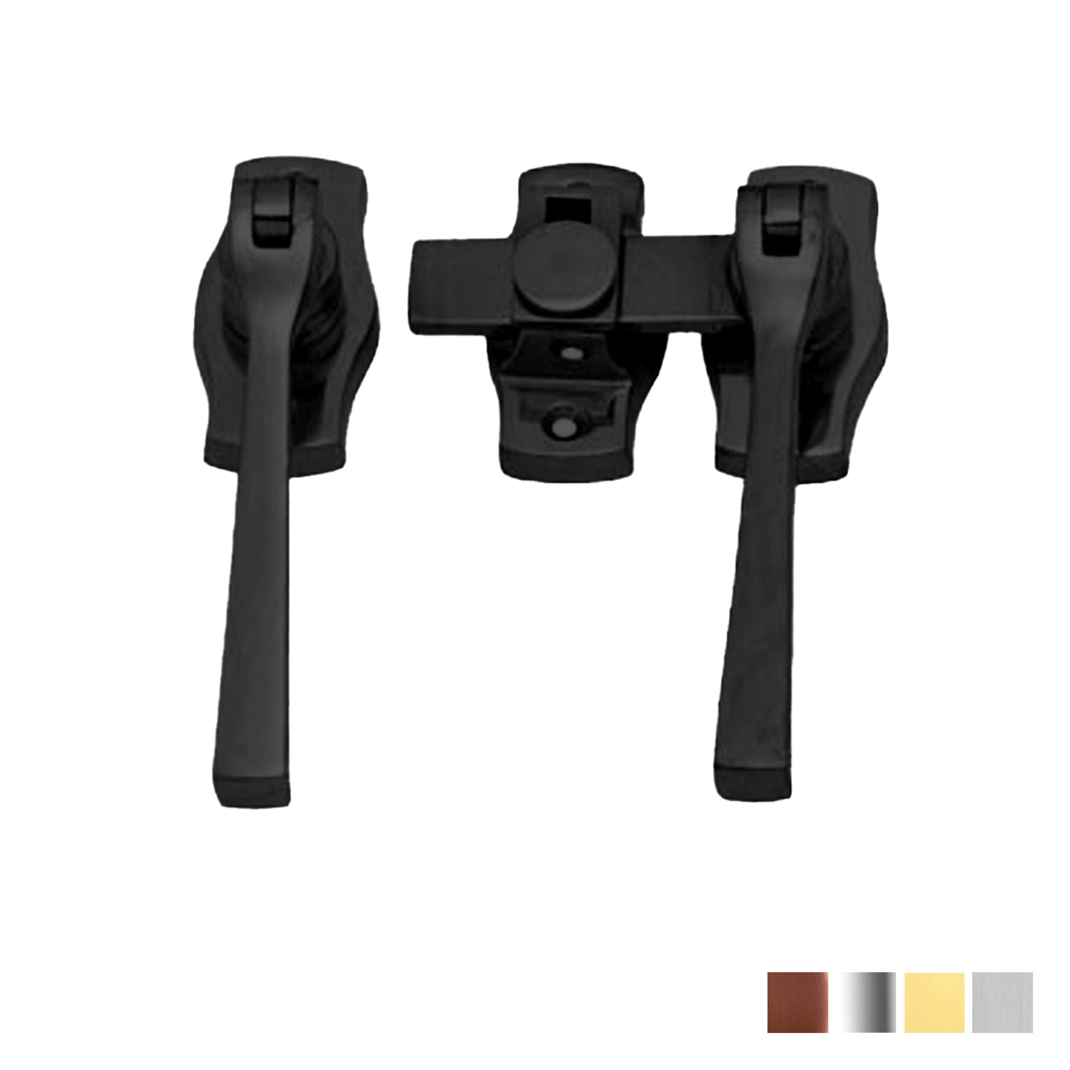 Superior Brass French Door Square Fastener - Available in Black and Satin Chrome Finish