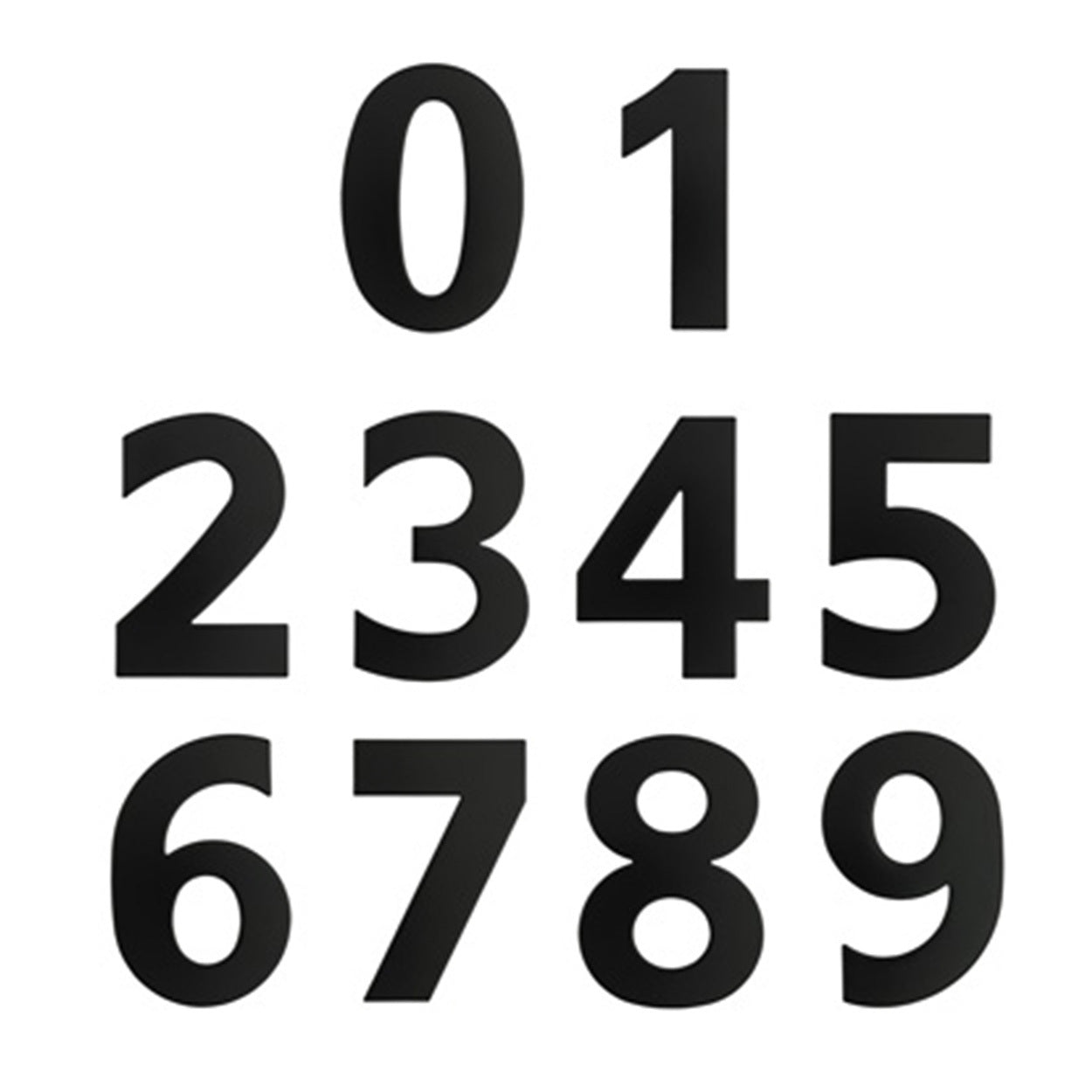 Austyle Numeral Concealed Fix 150mm Matt Black - Available in Various Numbers