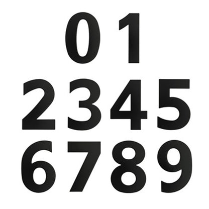 Austyle Numeral Concealed Fix 150mm Matt Black - Available in Various Numbers