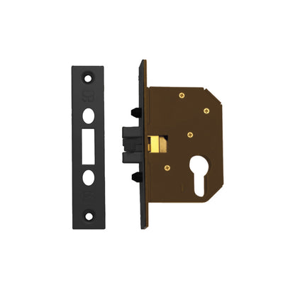 Austyle Euro Cylinder Sliding Door Lock Kit 45mm Backset Black 59087KIT
