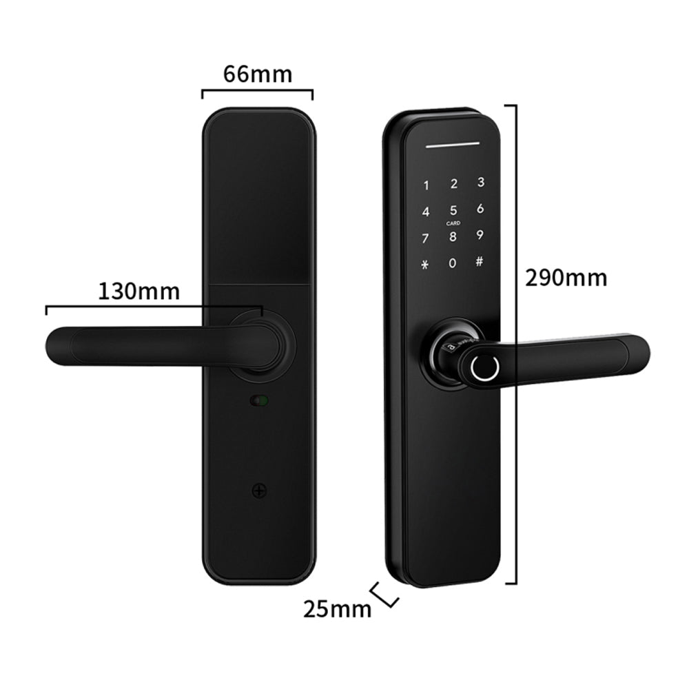 Austyle Digital Door Lever Handle Latch Set Matt Black 59405