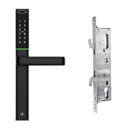 Austyle Smart Digital Door Lever Lock Entrance Set 30mm Mortice Matt Black 59407KIT1