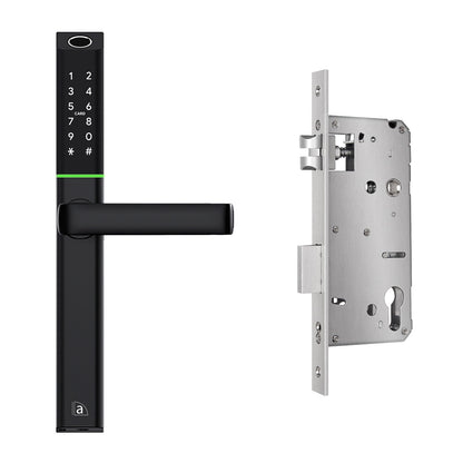 Austyle Smart Digital Door Lever Lock Entrance Set 60mm Mortice Matt Black 59407KIT2