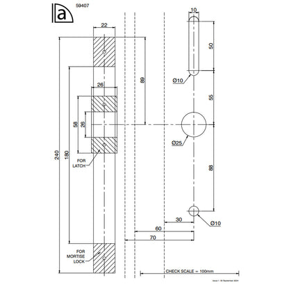 Austyle Smart Digital Door Lever Lock Entrance Set Matt Black 59407