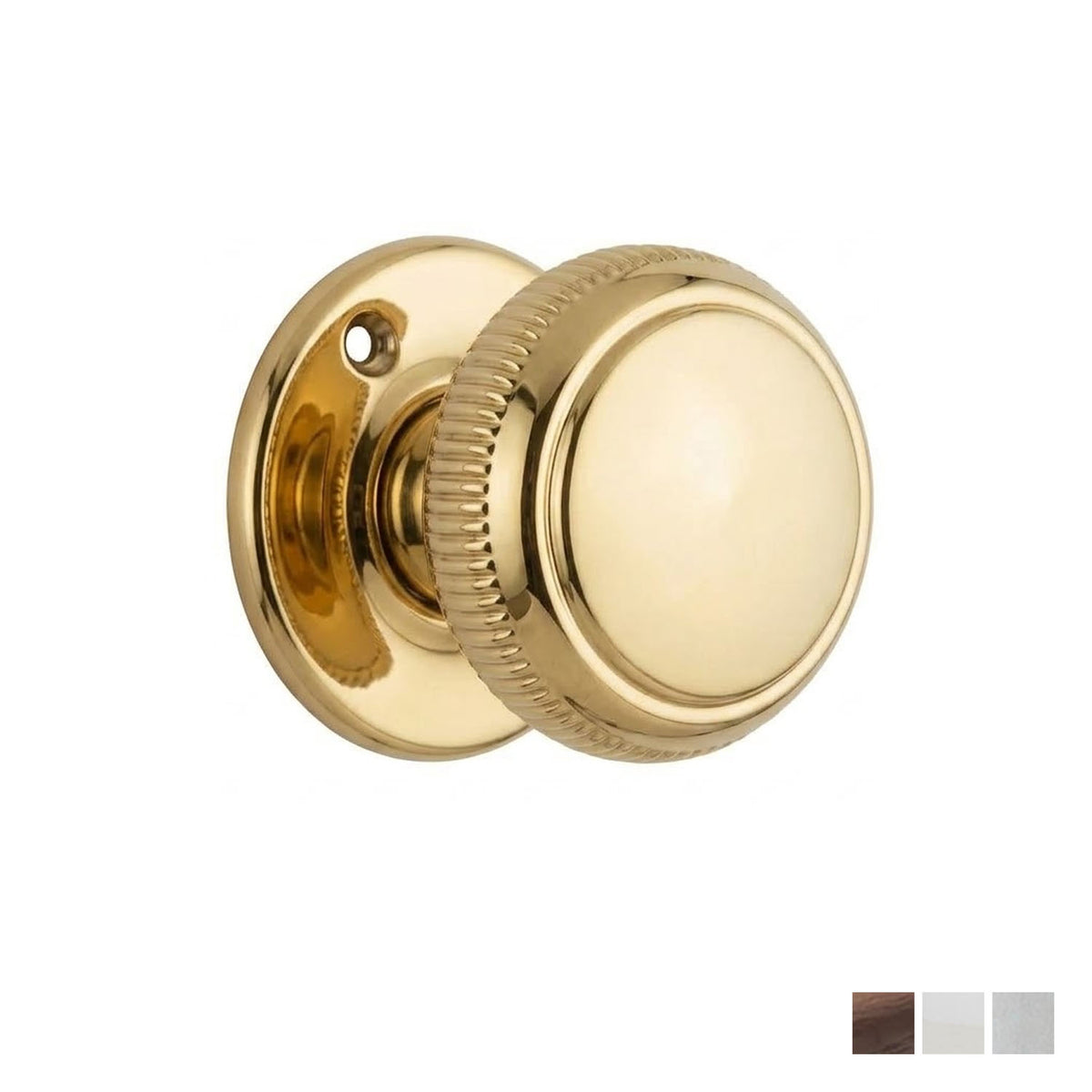 Superior Brass Milled Edge Door Knob - Available in Various Finishes and Sizes