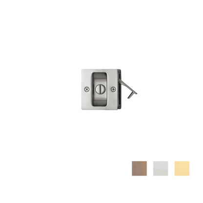 Superior Brass Cavity Sliding Door Lock Privacy - Available in Various Finishes