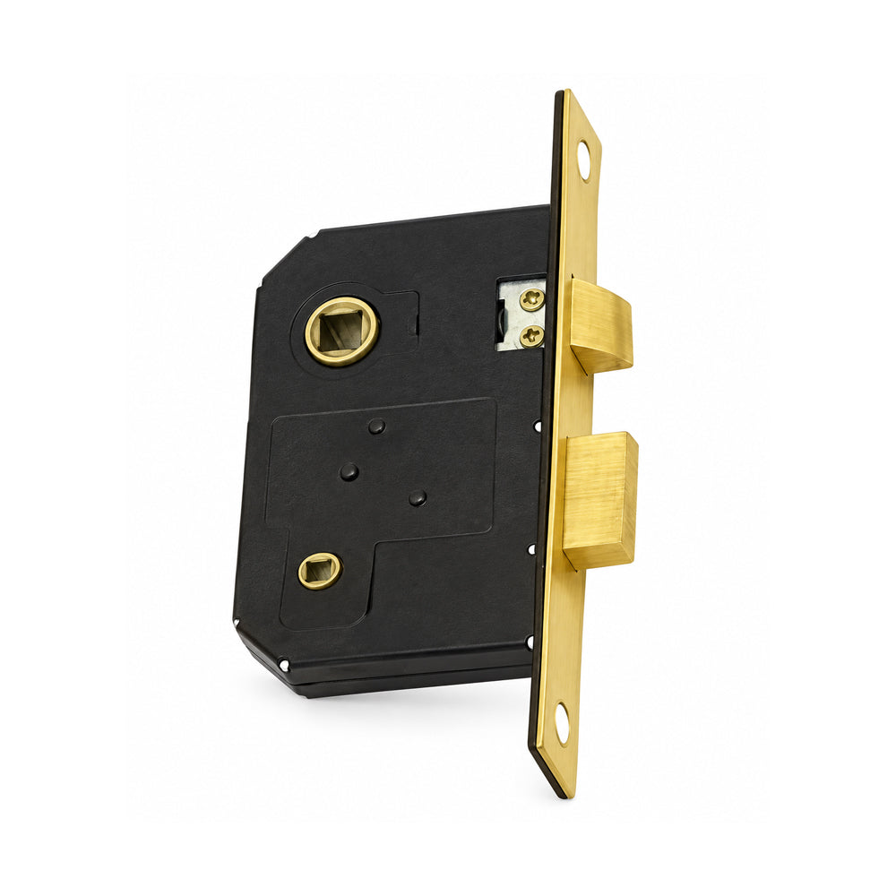 Superior Brass Bathroom Mortise Lock 60m Polished Brass 9103