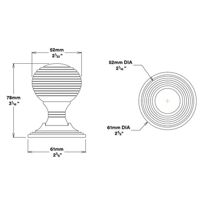 Iver Guildford Door Knob on Round Rose Entrance Kit Key/Key - Available in Various Finishes