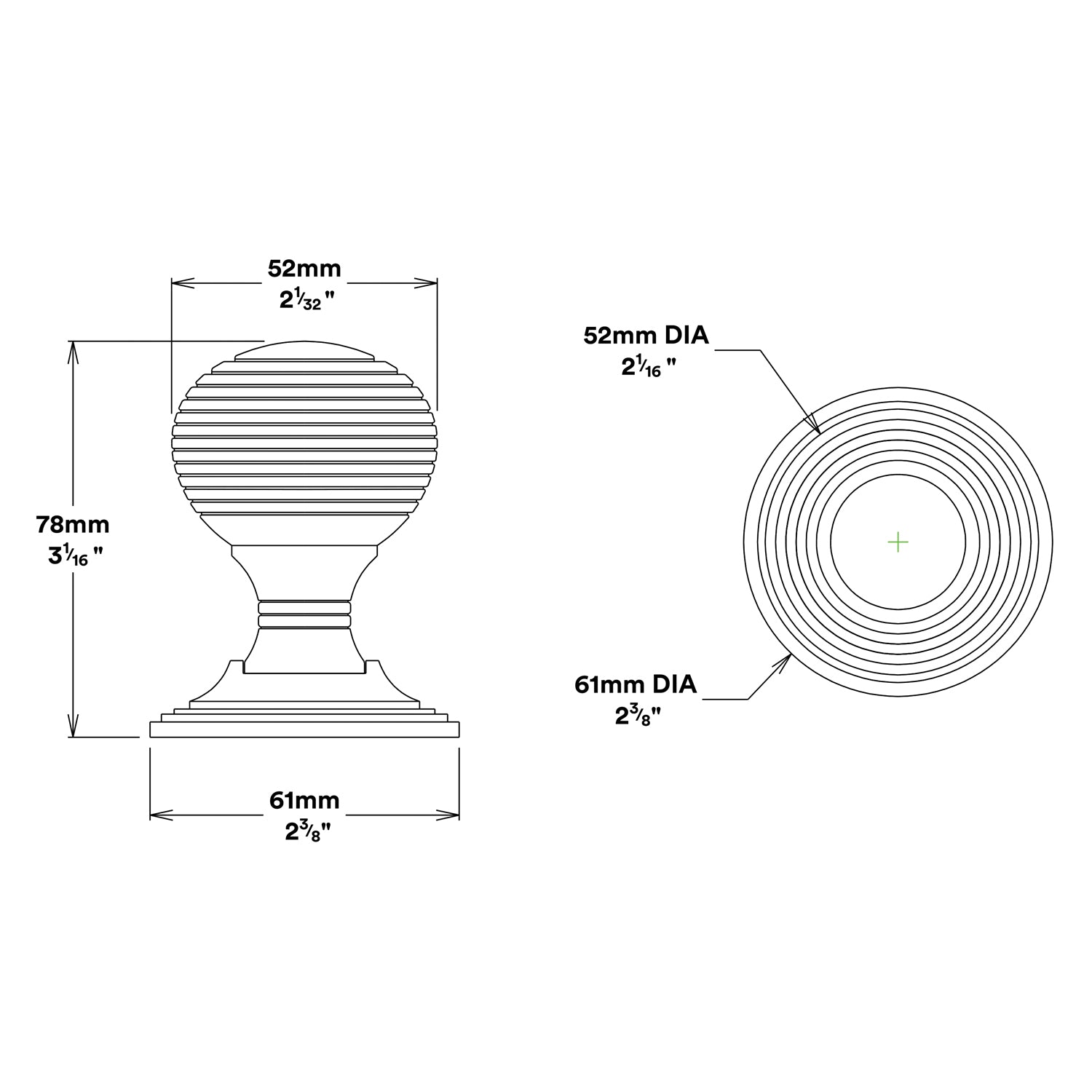 Iver Guildford Door Knob on Round Rose Entrance Kit Key/Thumb - Available in Various Finishes