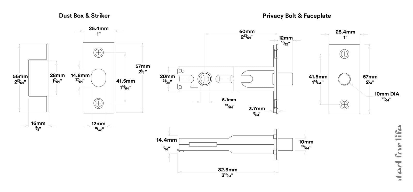 Iver Paddington Door Knob on Round Rose Privacy Kit - Available in Various Finishes