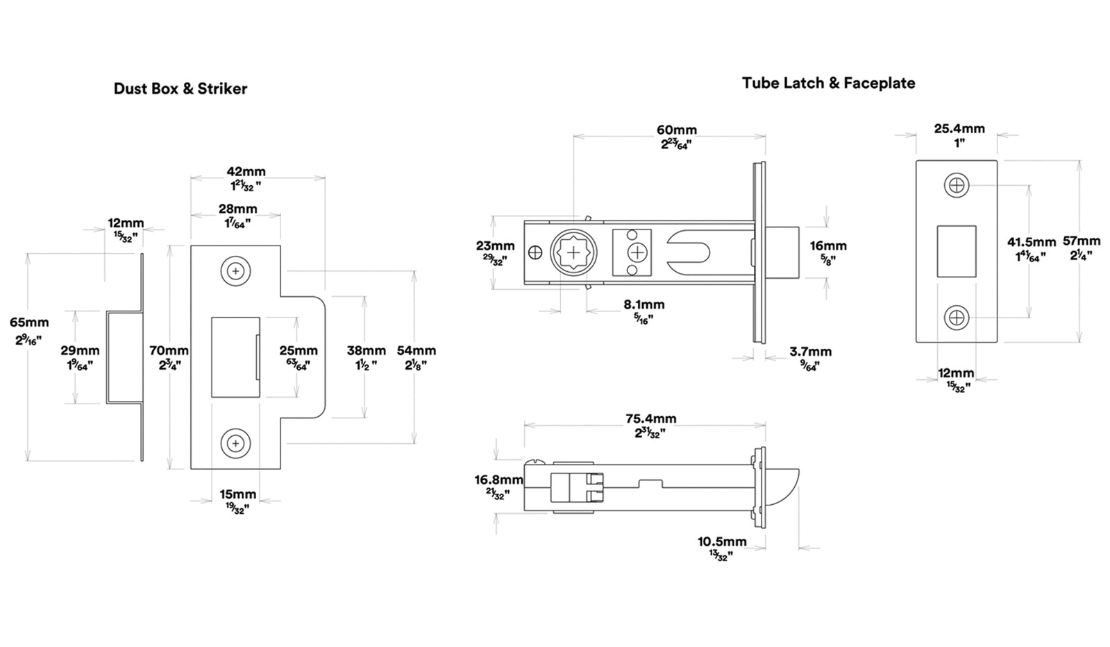 Iver Baltimore Door Lever Handle on Square Rose Passage Kit - Available in Various Finishes