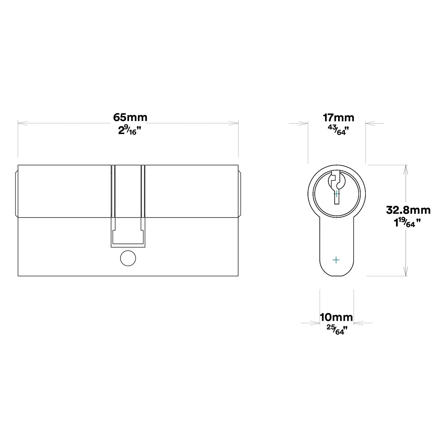 Iver Annecy Door Lever Handle on Round Rose Entrance Kit Key/Key - Available in Various Finishes